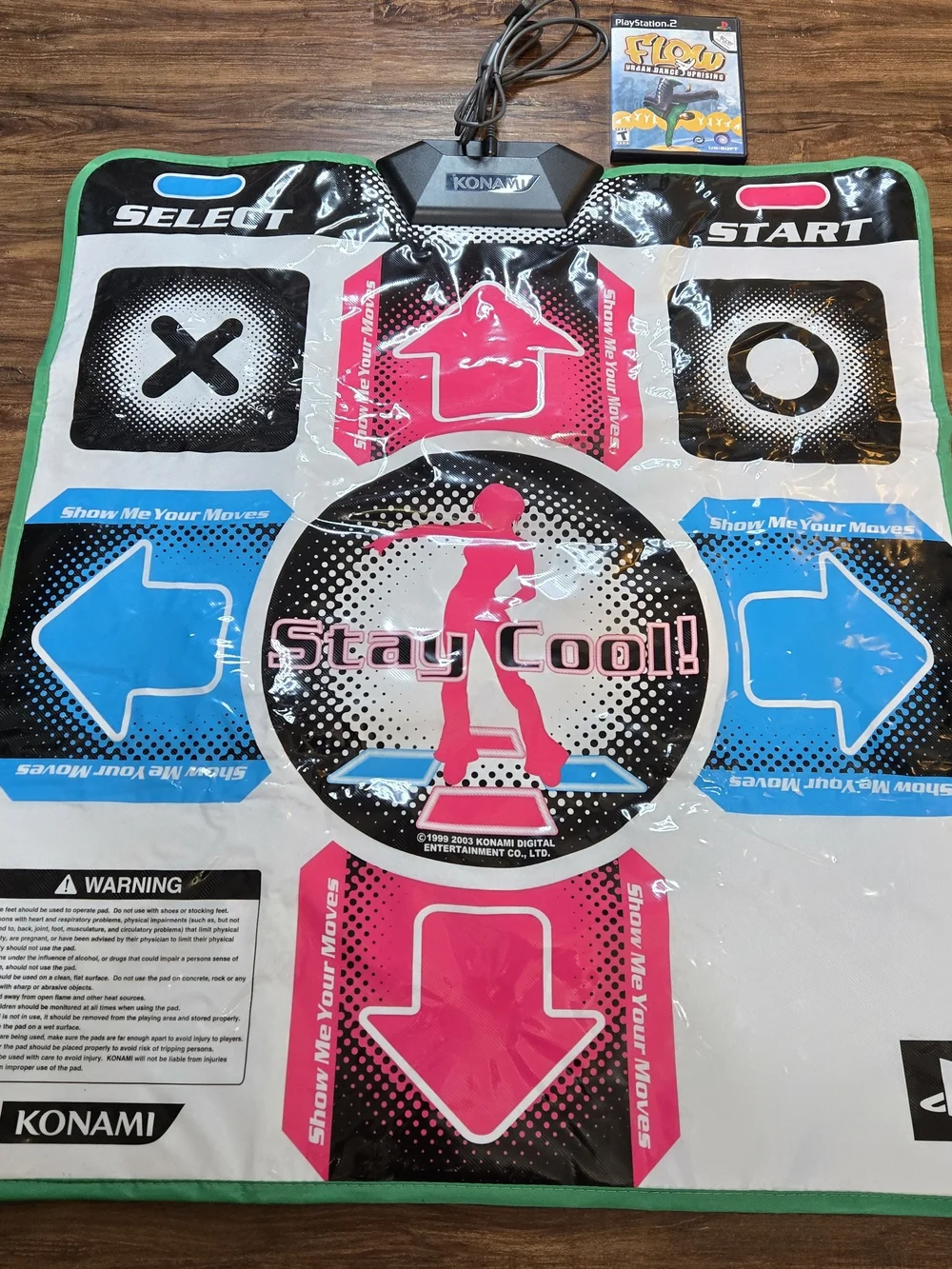 2003 Konami Ps1/Ps2 Dance Dance Revolution Dance Pad, Includes Flow ps2 Game